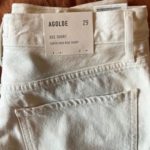 Agolde Cream Dee Shorts